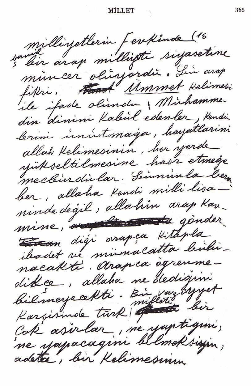 Atatrk'n kendi elyazsndan notlar - Medeni Bilgiler Sf 365